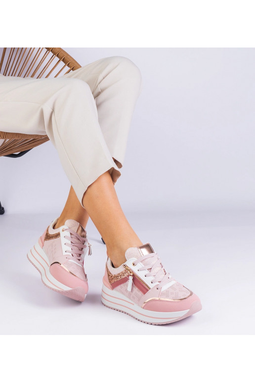 Rozā platformas sporta kedas rotātas...