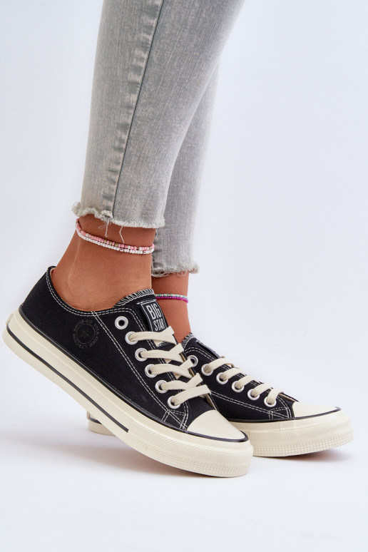 Zems sieviešu puszābaki Big Star NN274269 melnas krāsas Zems sieviešu puszābaki Big Star NN274269 melnas krāsas