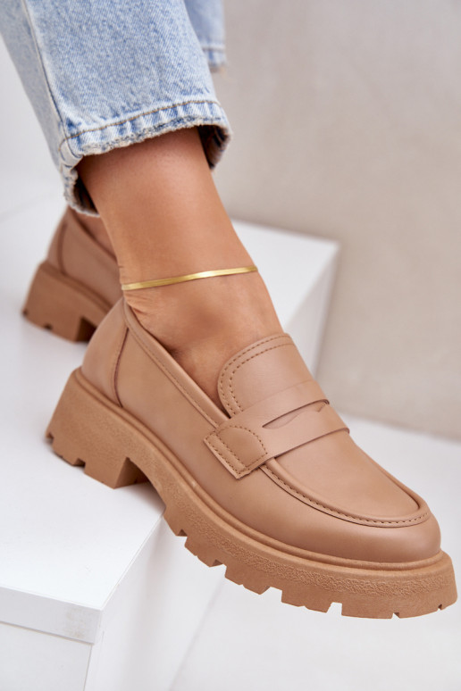 sieviešu mokasīni no eko ādas smilšu krāsas Sendall