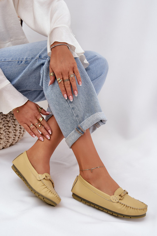 zempapēžu Āda Mokasīni ar ornamentiem S.Barski LR51-547 Dzelteni zempapēžu Āda Mokasīni ar ornamentiem S.Barski LR51-547 Dzelteni