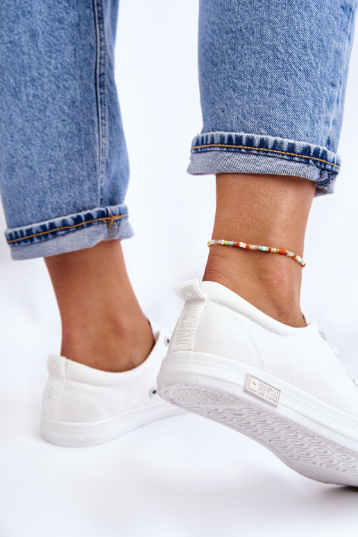 Sieviešu Gluda sporta apavi ar līdzenu zoli Big Star LL274058 baltas krāsas Sieviešu Gluda sporta apavi ar līdzenu zoli Big Star LL274058 baltas krāsas