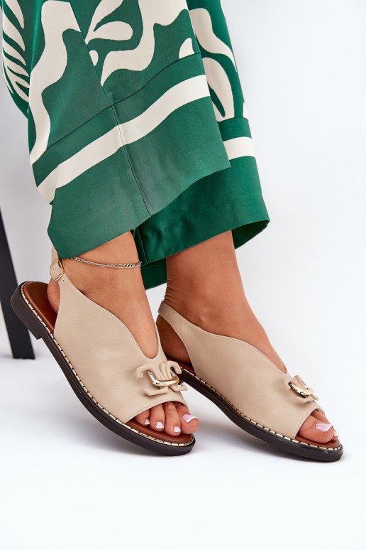 sandales ar platiem papēžiem ar ornamentiem Eko āda smilšu krāsas Tillireta sandales ar platiem papēžiem ar ornamentiem Eko āda smilšu krāsas Tillireta