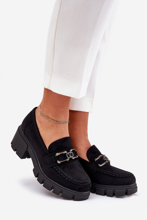 Eko zamšādaoIne apavi Sieviešu ar ornamentiem Vinceza 39921 melnas krāsas