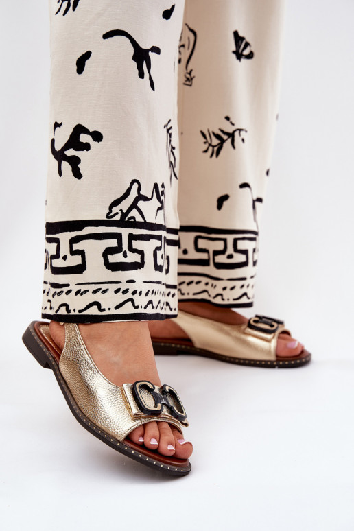 līdzenas zoles basenes ar ornamentiem Eko Āda Zelta krāsas Lilria līdzenas zoles basenes ar ornamentiem Eko Āda Zelta krāsas Lilria