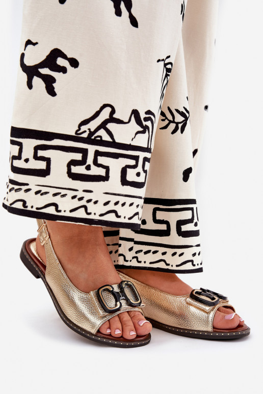 līdzenas zoles basenes ar ornamentiem Eko Āda Zelta krāsas Lilria līdzenas zoles basenes ar ornamentiem Eko Āda Zelta krāsas Lilria