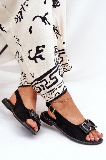 līdzenas zoles basenes ar ornamentiem Eko zamšādaoIne melnas krāsas Lilria