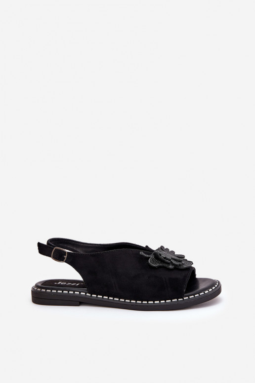 Sieviešu basenes ar platiem papēžiem ar ornamentiem melnas krāsas Setorina Sieviešu basenes ar platiem papēžiem ar ornamentiem melnas krāsas Setorina