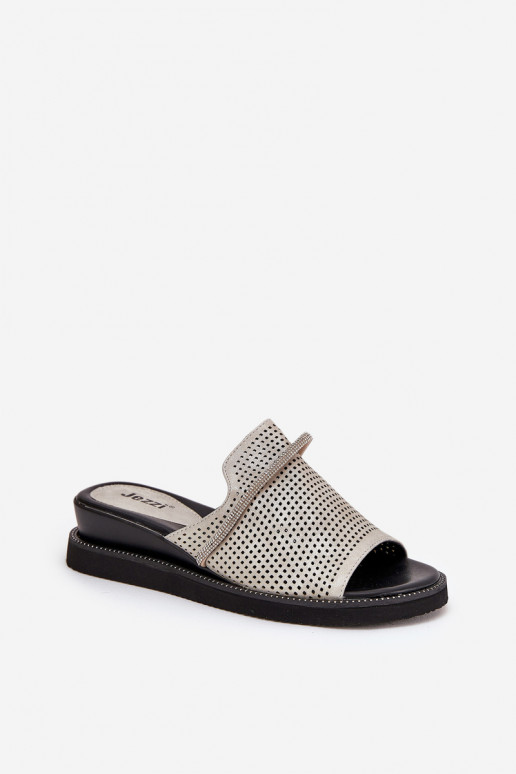 sieviešu čības Uz Ķīļa Ar dekoratīvu svītru Sudraba krāsas TeriInes