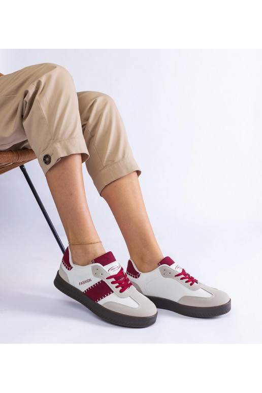 Bordo sneakers uz platformas ar šuvēm...