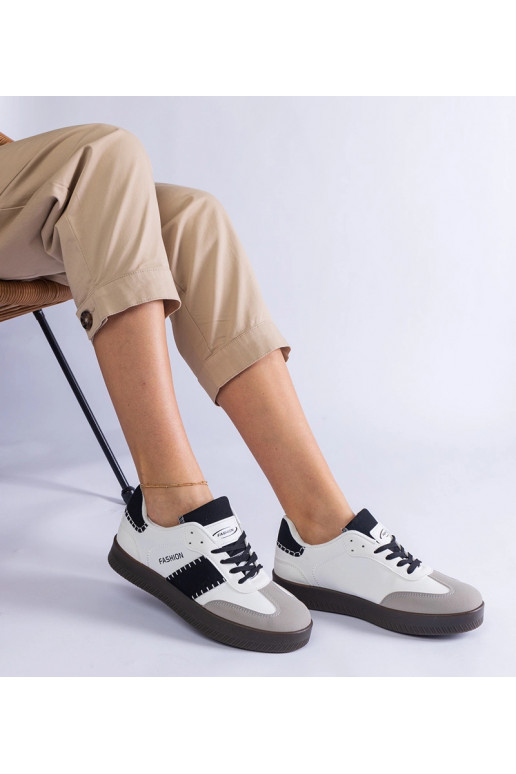 Balti sneakers uz platformas ar šuvēm...