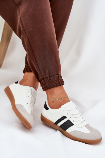 Zems Sneakers modeļa apavi Sieviešu no eko ādas baltas krāsas Nonalorin