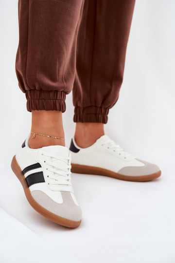 Zems Sneakers modeļa apavi Sieviešu no eko ādas baltas krāsas Nonalorin 2
