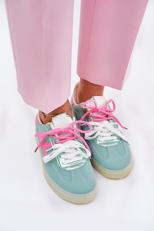 Zems sporta apavi Sieviešu ar leoparda kažokādas rakstu piparmētra-Rozā krāsas Zelevelis Zems sporta apavi Sieviešu ar leoparda kažokādas rakstu piparmētra-Rozā krāsas Zelevelis