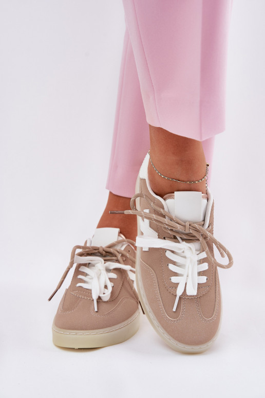 Zems sporta apavi Sieviešu smilšu krāsas Zelevelis Zems sporta apavi Sieviešu smilšu krāsas Zelevelis