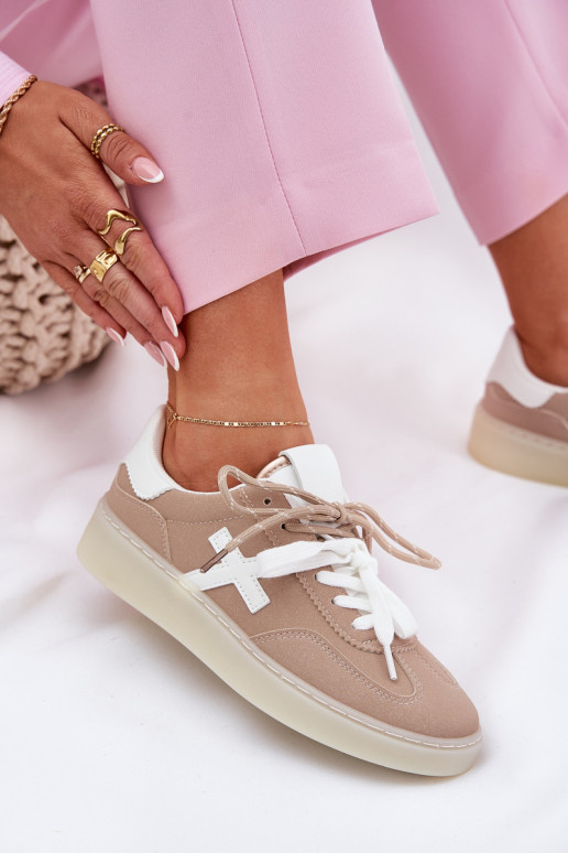 Zems sporta apavi Sieviešu smilšu krāsas Zelevelis Zems sporta apavi Sieviešu smilšu krāsas Zelevelis