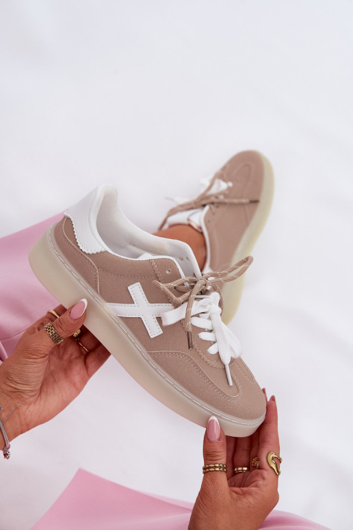 Zems sporta apavi Sieviešu smilšu krāsas Zelevelis Zems sporta apavi Sieviešu smilšu krāsas Zelevelis