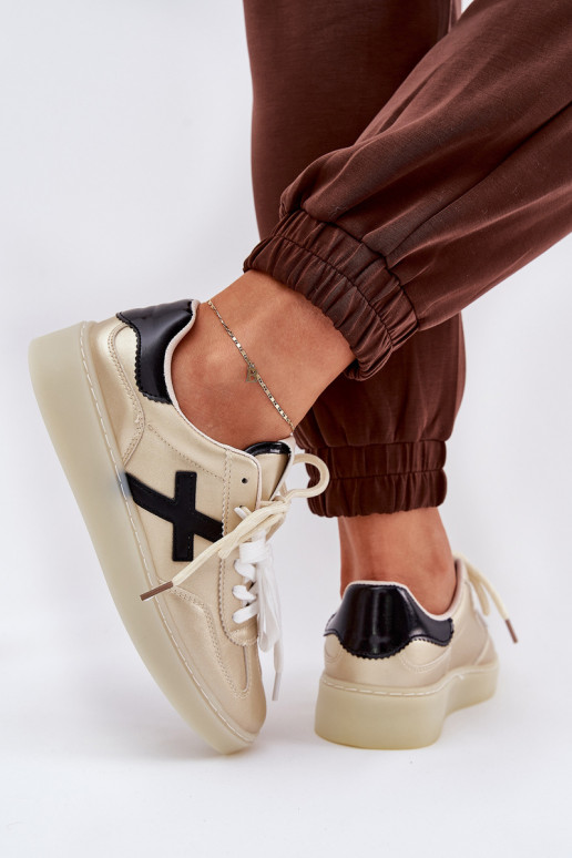 Zems sporta apavi Sieviešu Zelta krāsas Zelevelis Zems sporta apavi Sieviešu Zelta krāsas Zelevelis