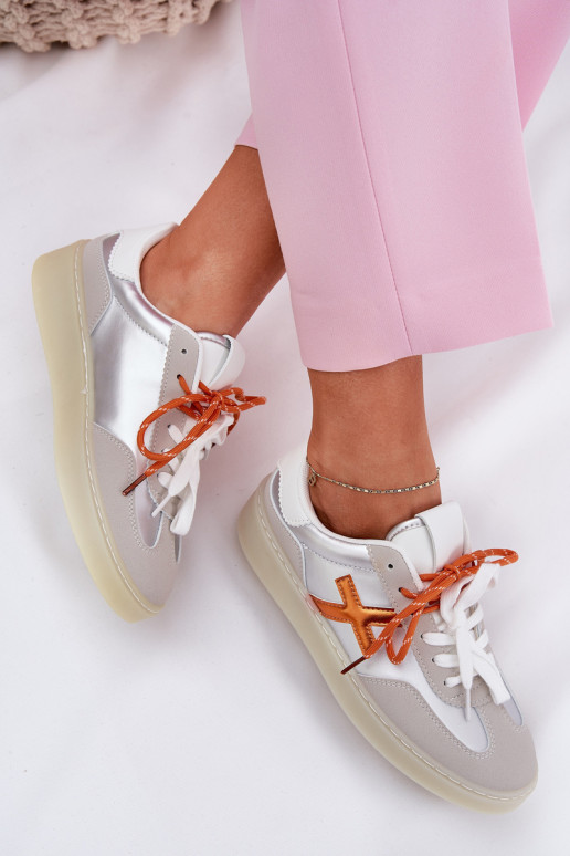 Zems sporta apavi Sieviešu Sudraba krāsas Zelevelis Zems sporta apavi Sieviešu Sudraba krāsas Zelevelis