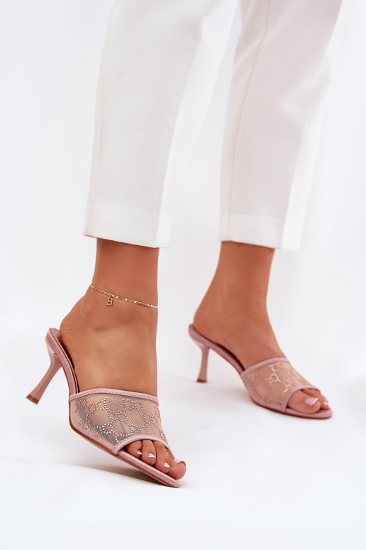 Dekorētas Čības ar papēdi Szampańskie Ennoriel Dekorētas Čības ar papēdi Szampańskie Ennoriel