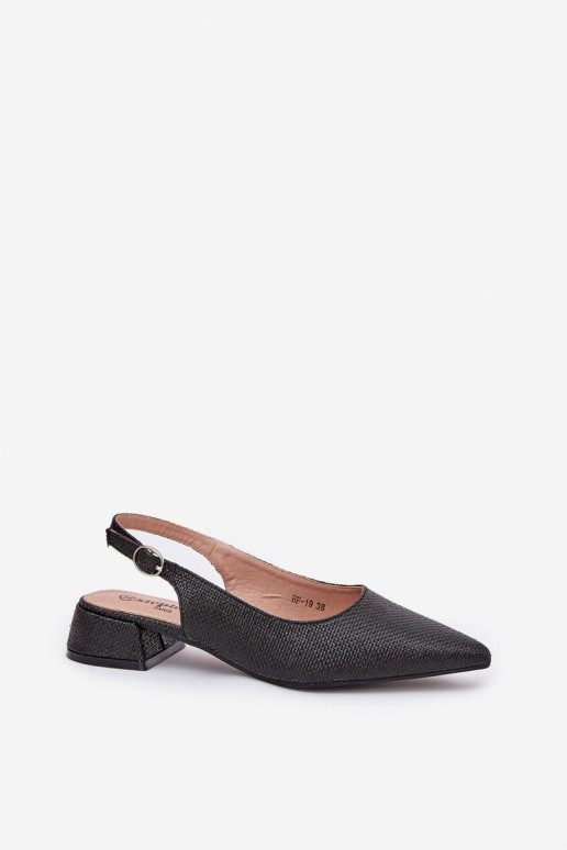 rakstainas basenes Sieviešu Ieslēgts Delikātsm Obcasie melnas krāsas Jorela