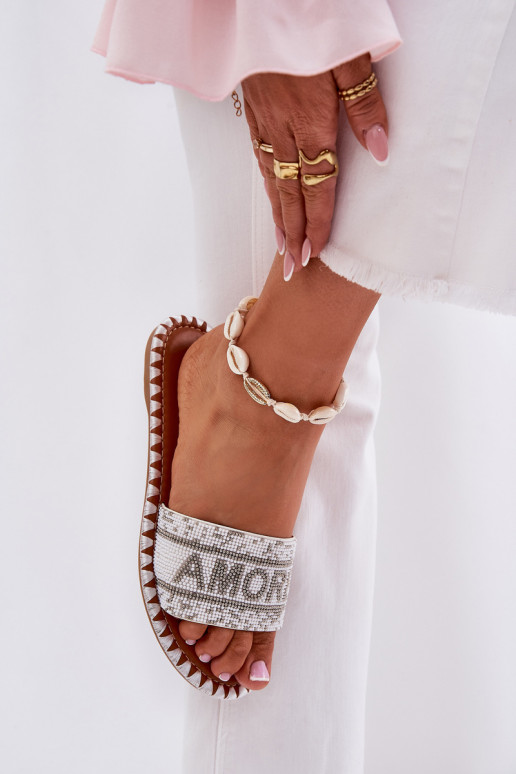 sieviešu čības ar platiem papēžiem Ar Dekorāciju baltas krāsas Dorfedi sieviešu čības ar platiem papēžiem Ar Dekorāciju baltas krāsas Dorfedi