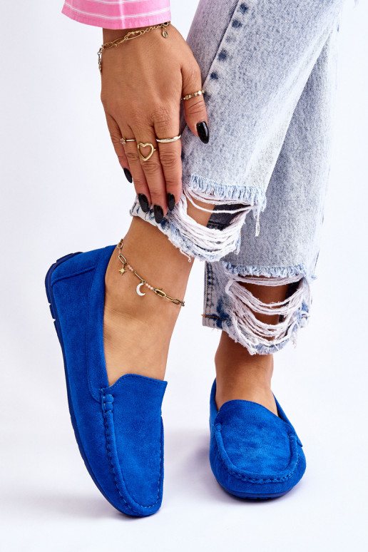 Zamšādas mokasīni Sieviešu Zilas krāsas Morreno