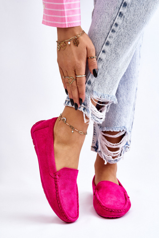 Zamšādas mokasīni Sieviešu rozā krāsas Morreno Zamšādas mokasīni Sieviešu rozā krāsas Morreno