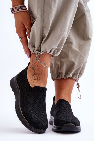 Sieviešu Sporta apavi Auduma Paslīdēt uz melnas krāsas Adiora