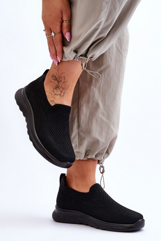 Sieviešu Sporta apavi Auduma Paslīdēt uz melnas krāsas Adiora Sieviešu Sporta apavi Auduma Paslīdēt uz melnas krāsas Adiora