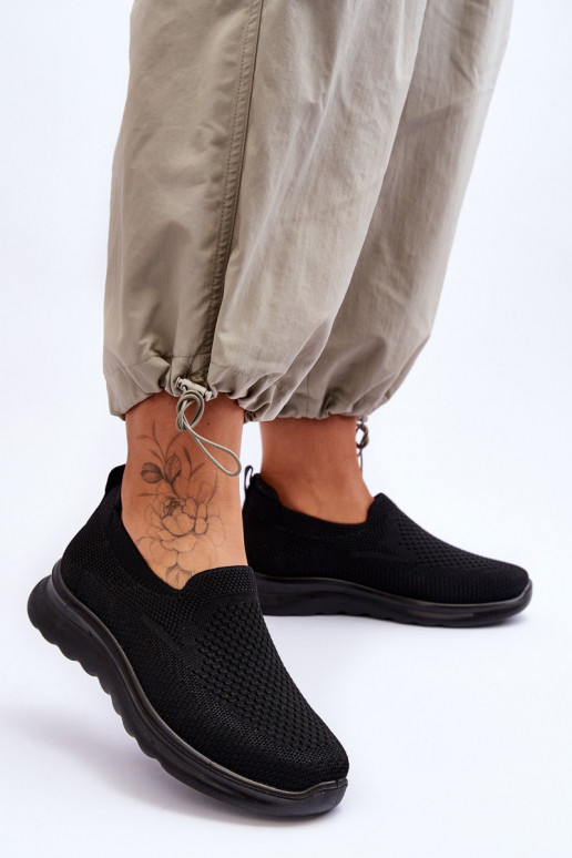 Sieviešu Sporta apavi Auduma Paslīdēt uz melnas krāsas Adiora Sieviešu Sporta apavi Auduma Paslīdēt uz melnas krāsas Adiora