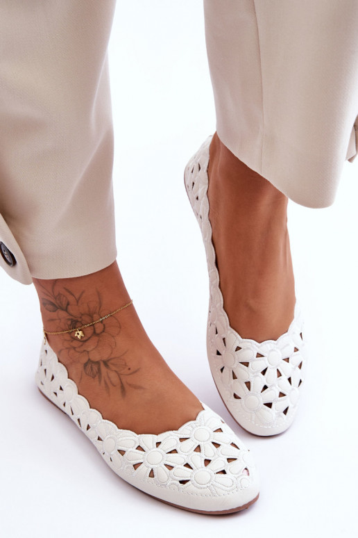 Spīdīgi ažūra apavi baltas krāsas Visionary Spīdīgi ažūra apavi baltas krāsas Visionary