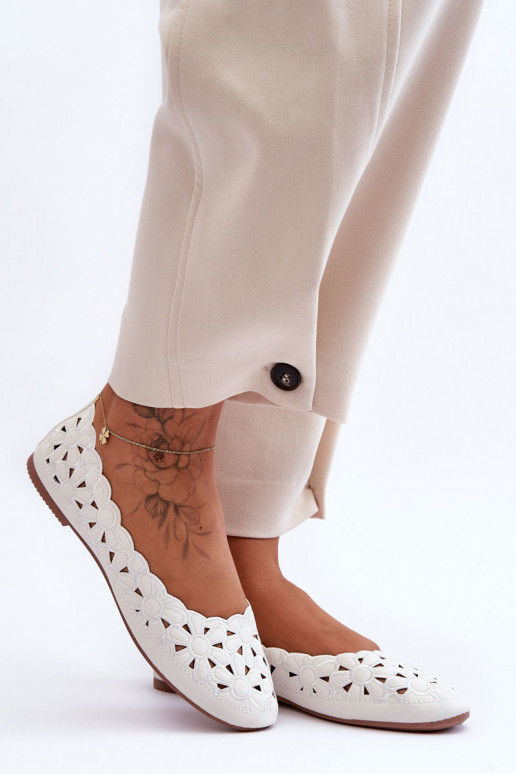 Spīdīgi ažūra apavi baltas krāsas Visionary Spīdīgi ažūra apavi baltas krāsas Visionary