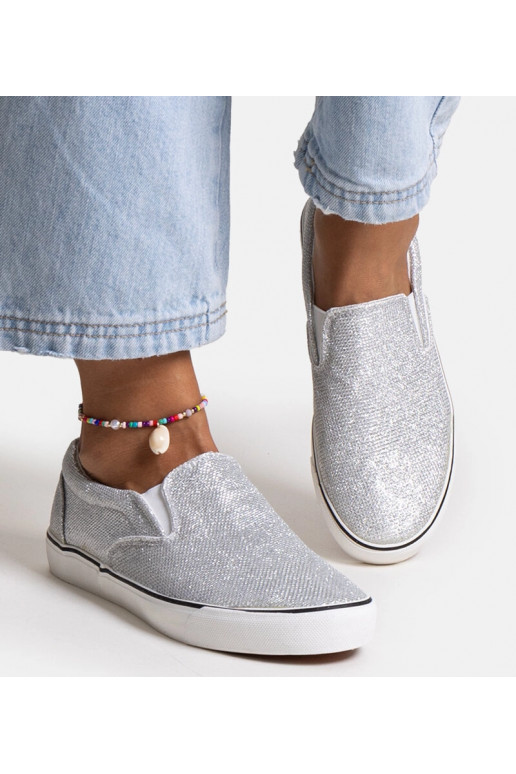 Lublubah sudraba spīdīgie tenisówki