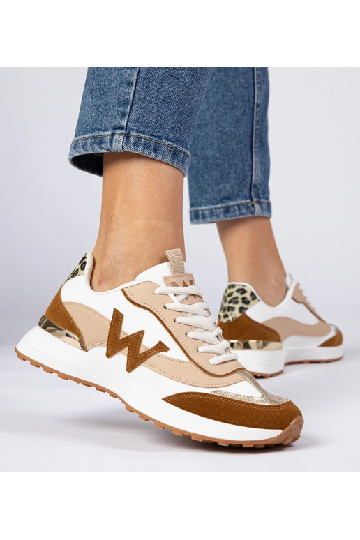 Kalasa balti-brūnās sieviešu kedas ar...