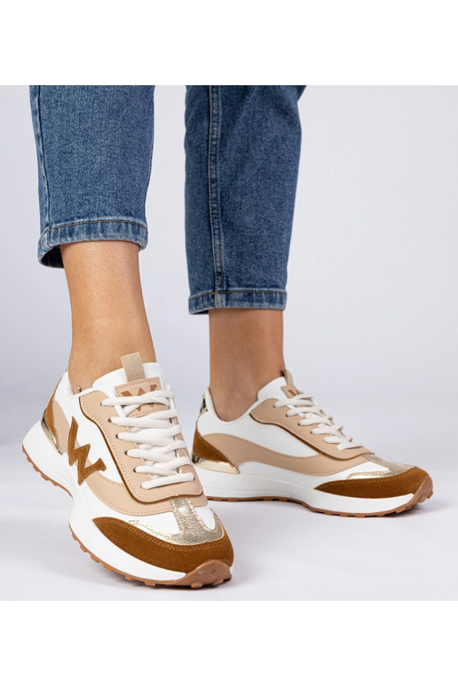 Kalasa balti-brūnās sieviešu kedas ar...