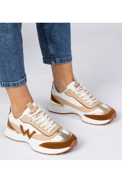 Kalasa balti-brūnās sieviešu kedas ar...