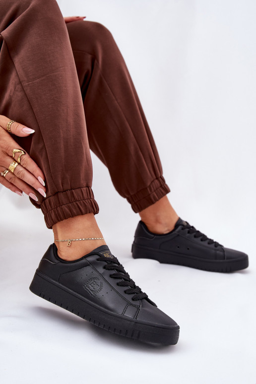 Zems sieviešu puszābaki no eko ādas Big Star NN274576 melnas krāsas Zems sieviešu puszābaki no eko ādas Big Star NN274576 melnas krāsas