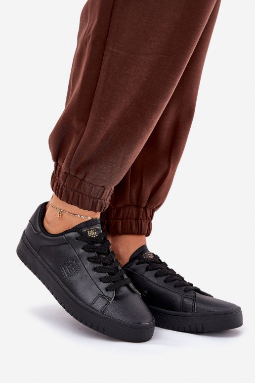 Zems sieviešu puszābaki no eko ādas Big Star NN274576 melnas krāsas Zems sieviešu puszābaki no eko ādas Big Star NN274576 melnas krāsas