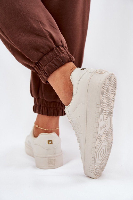 Zems sieviešu puszābaki no eko ādas Big Star NN274578 smilšu krāsas Zems sieviešu puszābaki no eko ādas Big Star NN274578 smilšu krāsas