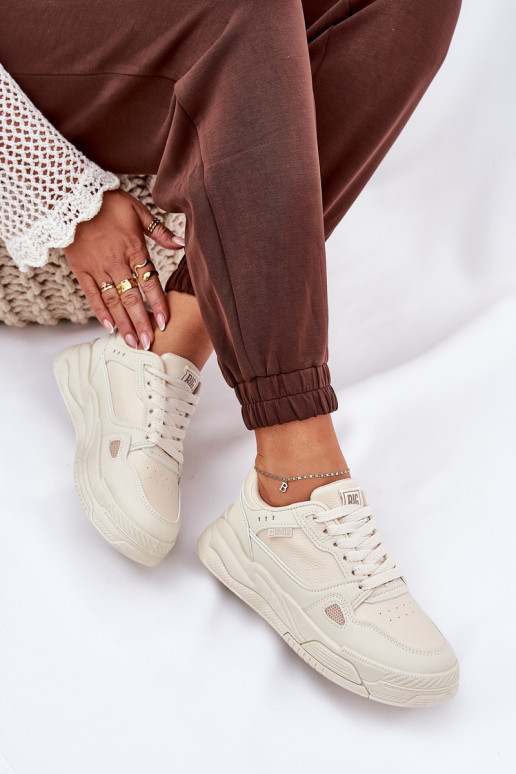Sieviešu Sneakers modeļa apavi Big Star NN274668 smilšu krāsas Sieviešu Sneakers modeļa apavi Big Star NN274668 smilšu krāsas
