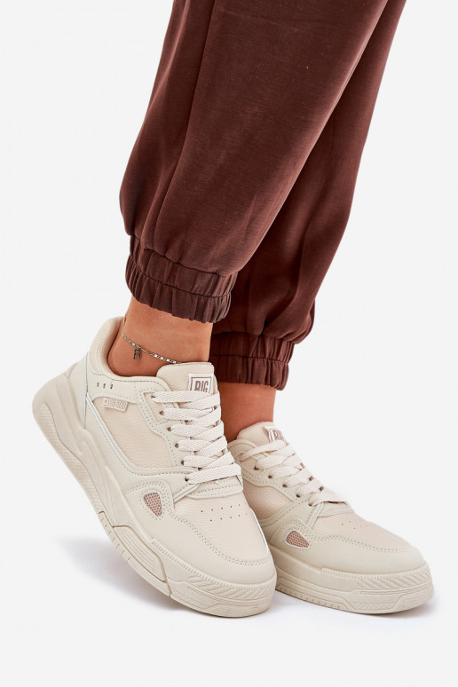 Sieviešu Sneakers modeļa apavi Big Star NN274668 smilšu krāsas Sieviešu Sneakers modeļa apavi Big Star NN274668 smilšu krāsas