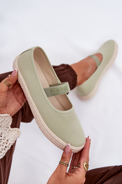 Sieviešu apavi Big Star NN274604 zaļas krāsas Sieviešu apavi Big Star NN274604 zaļas krāsas