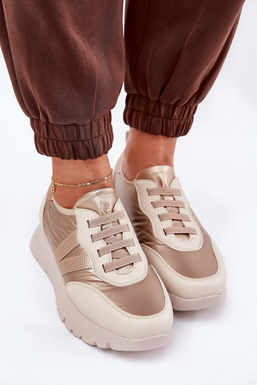 sporta apavi Sieviešu ar platformu Vinceza 58510 Zelta krāsas