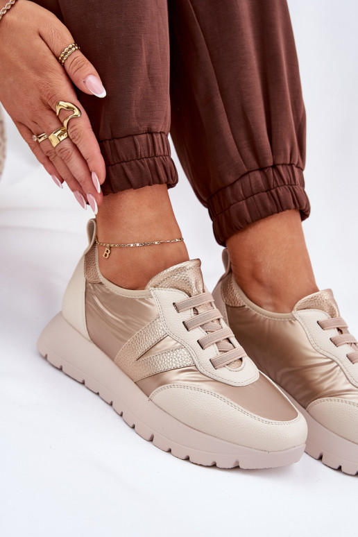 sporta apavi Sieviešu ar platformu Vinceza 58510 Zelta krāsas