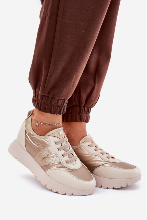 sporta apavi Sieviešu ar platformu Vinceza 58510 Zelta krāsas