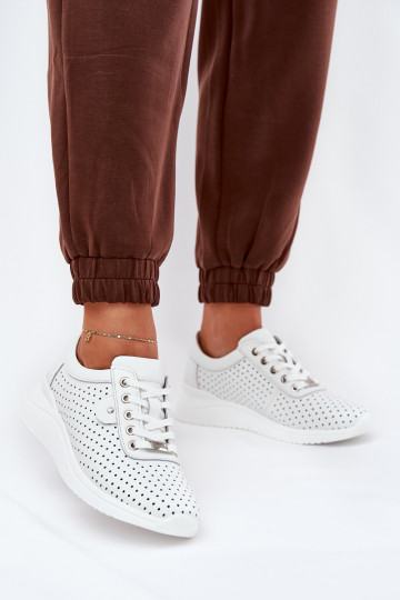 Sieviešu Āda sporta apavi Vinceza 79532 baltas krāsas 2