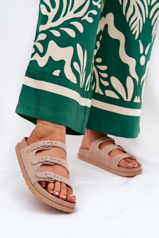 sieviešu čības Ar svītrām I ar sprādzēmmi smilšu krāsas Uliri sieviešu čības Ar svītrām I ar sprādzēmmi smilšu krāsas Uliri