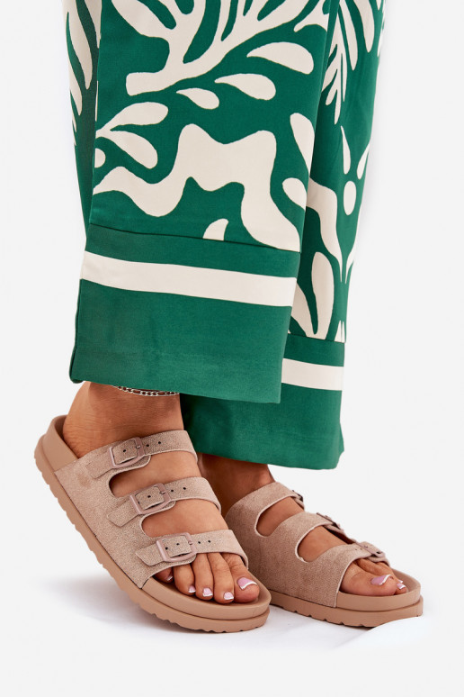 sieviešu čības Ar svītrām I ar sprādzēmmi smilšu krāsas Uliri sieviešu čības Ar svītrām I ar sprādzēmmi smilšu krāsas Uliri