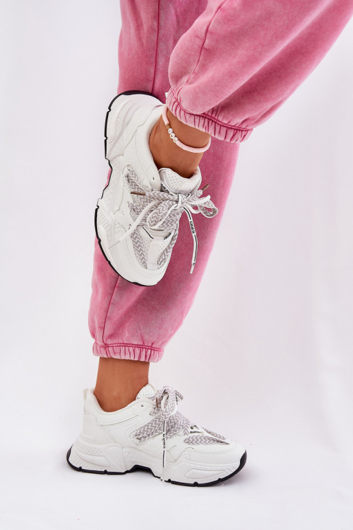 Sneakers modeļa apavi sporta apavi Sieviešu Z PodInójnym Šņorēšanam baltas krāsas Efobell Sneakers modeļa apavi sporta apavi Sieviešu Z PodInójnym Šņorēšanam baltas krāsas Efobell