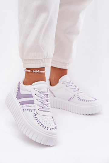 Sneakers modeļa apavi Sieviešu ar platformu Violeta krāsa Ofenale